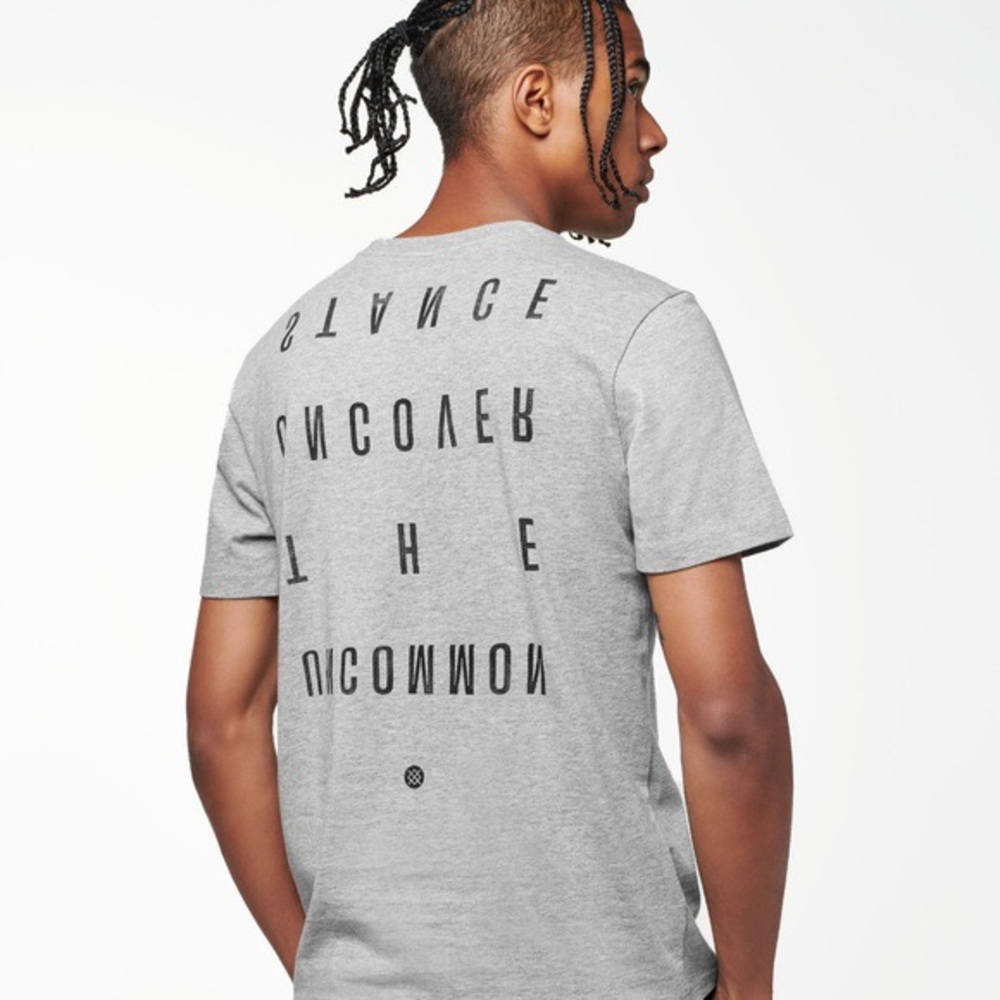 Stance Bends grey crew t-shirt